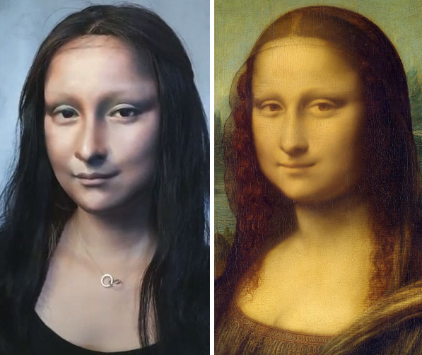 Хи Юхонг и Мона Лиза (сравнение)