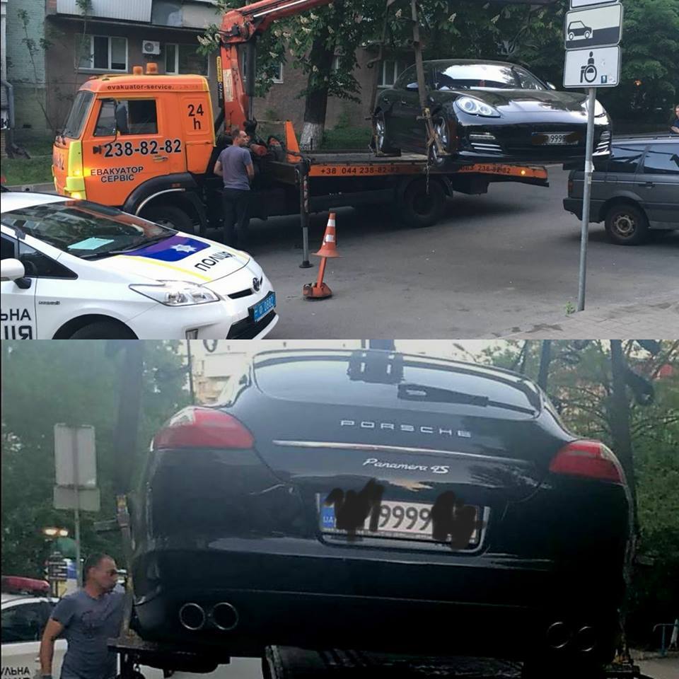 "Фотошоп?" У Києві поліція покарала "героя парковки" на Porsche Panamera