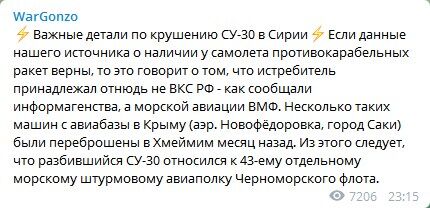 Гибель российского Су-30СМ в Сирии: всплыл "украинский след"