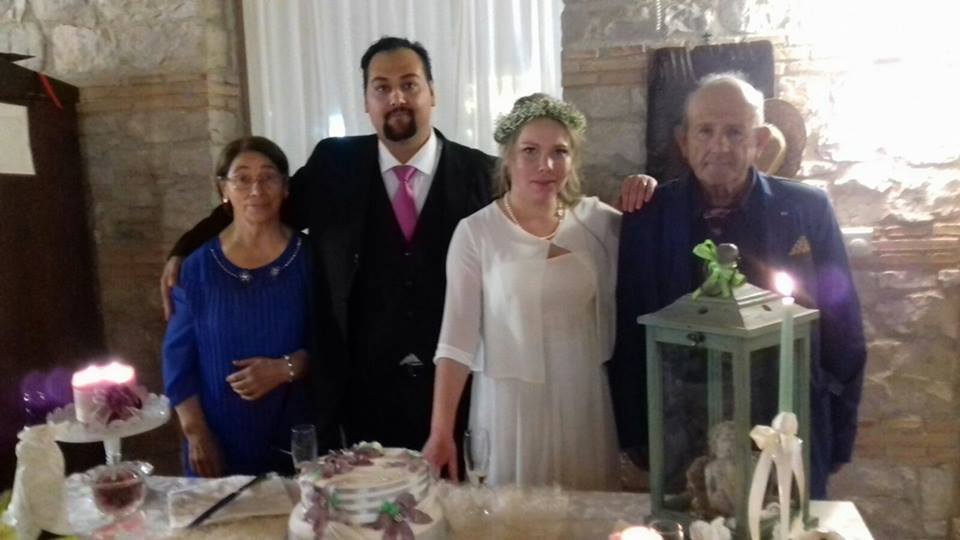 Свадебное фото Антонио Жирарди и Марины Новожиловой