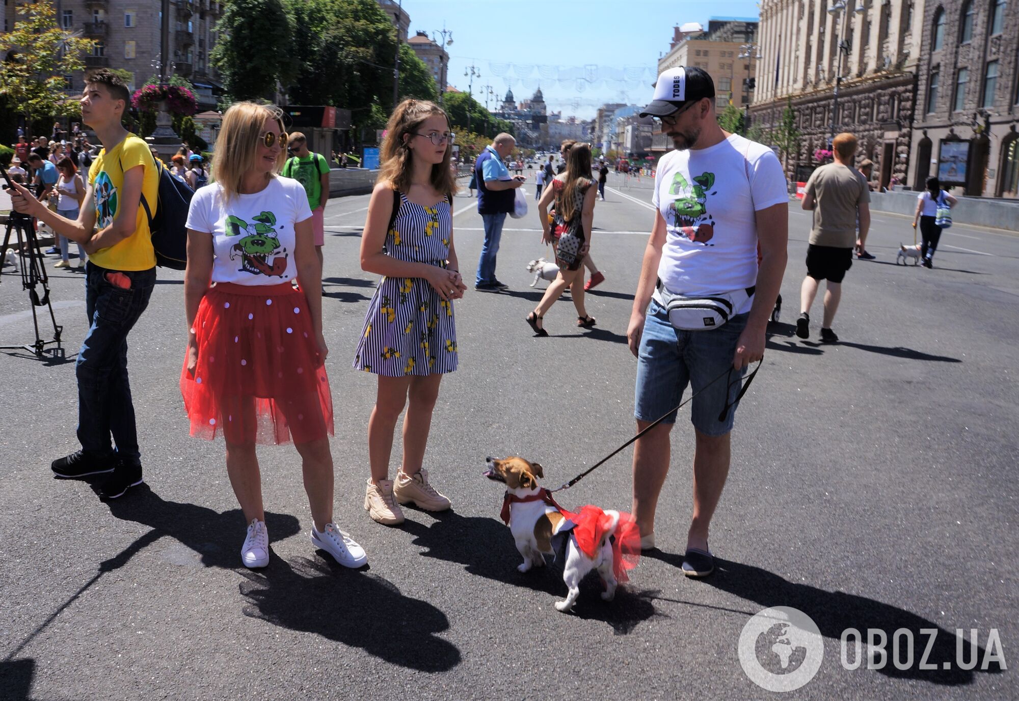 Сотни джек-расселов в центре Киева: яркий фоторепортаж