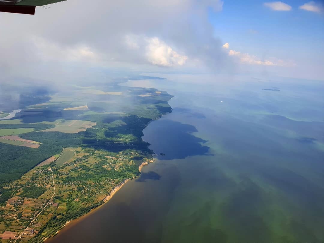 Відомий телеведучий розповів про захоплюючий політ над Дніпром. Фото