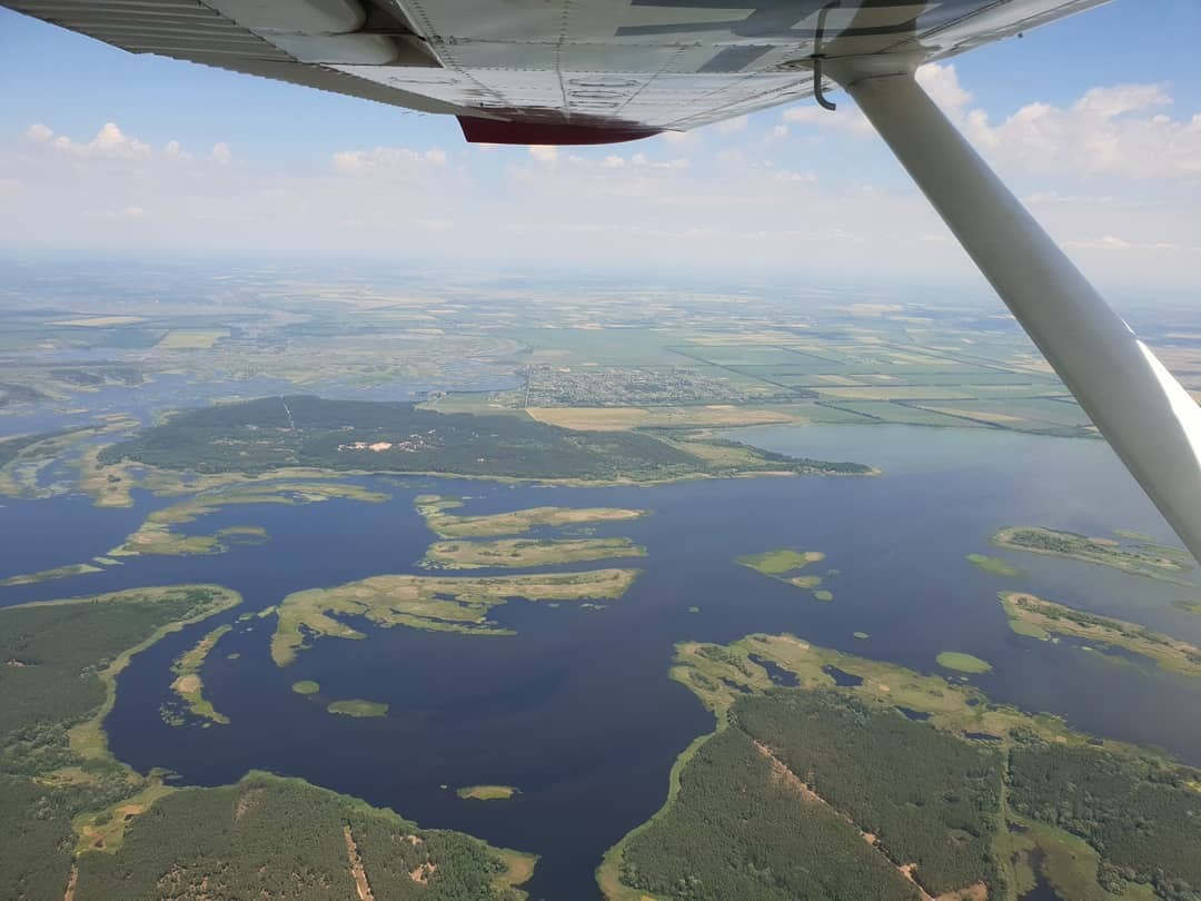 Відомий телеведучий розповів про захоплюючий політ над Дніпром. Фото