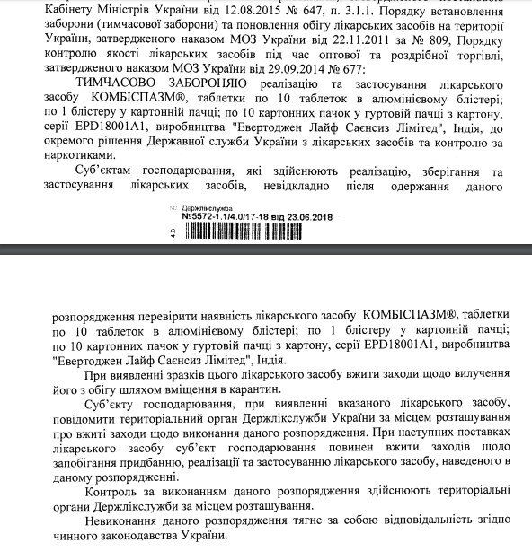 В Украине запретили популярное обезболивающее