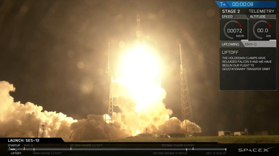 SpaceX запустил ракету-носитель Falcon-9: космическое фото и видео