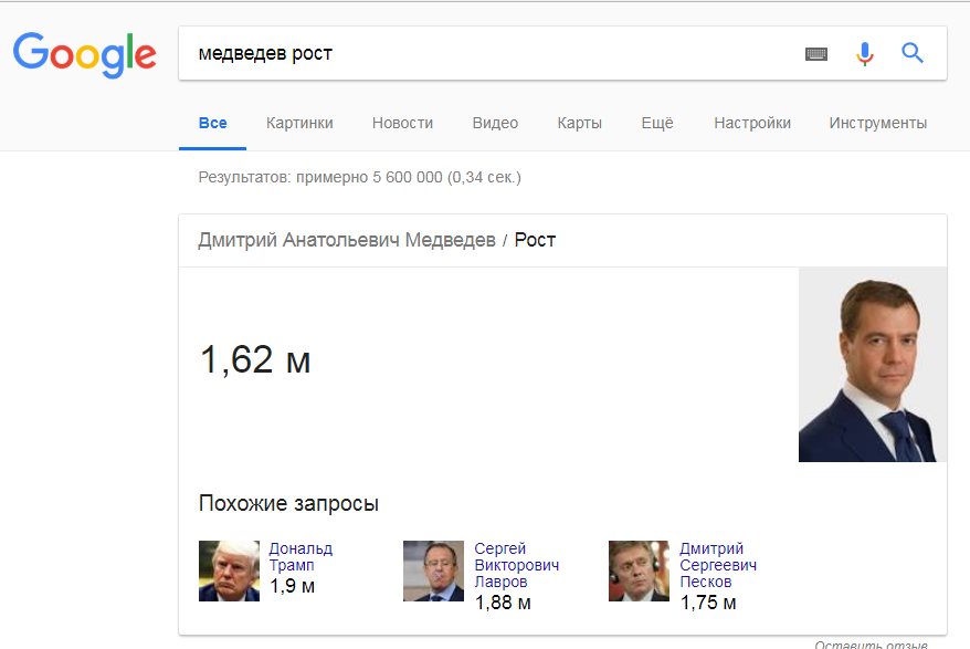 Google скрывает от пользователей рост Путина