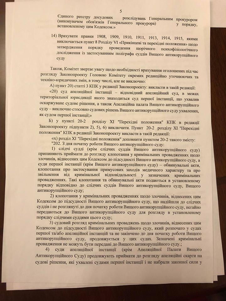 Антикоррупционный суд: комитет принял решение