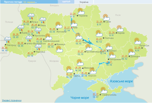 Грозы и палящее солнце: синоптики дали прогноз на начало недели в Украине