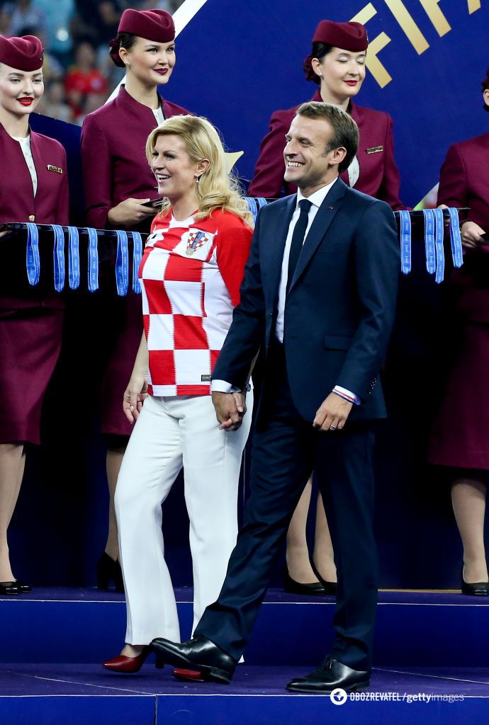 Успела влюбить: президенты Франции и Хорватии на финале ЧМ-2018 умилили сеть