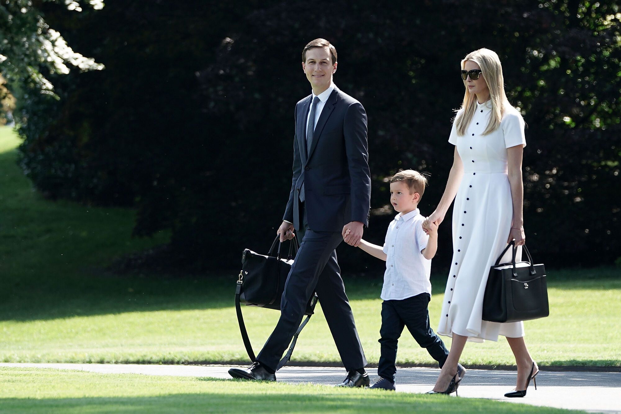 Иванка Трамп с мужем и сыном