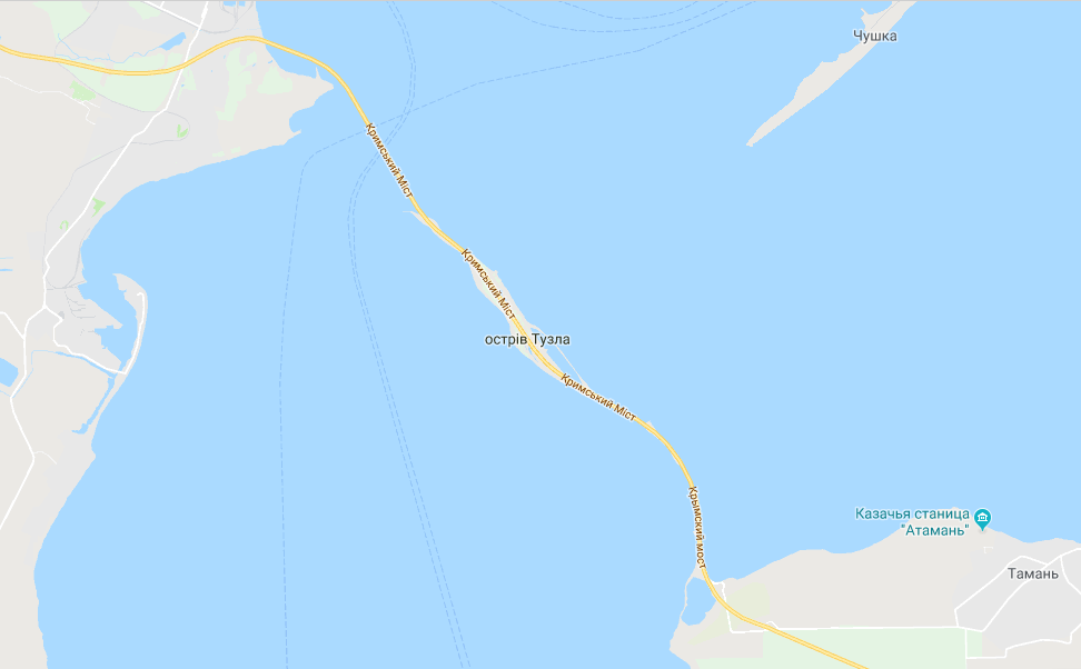Чей Крым? В Google Maps Керченский мост подписали на двух языках