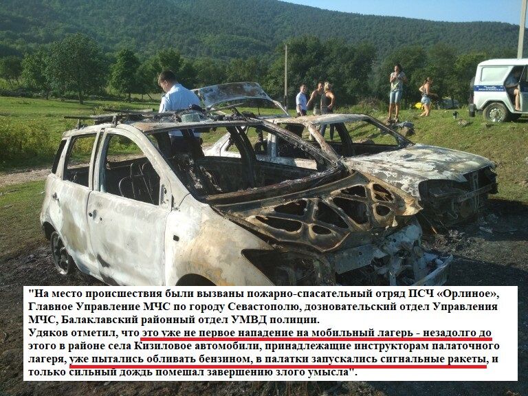 "Шабаш на колесах": в Крыму "атаковали" военный лагерь оккупантов