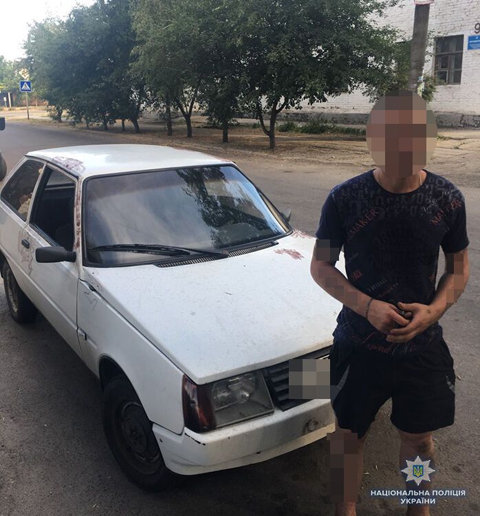 В Запорожской области полицейские оперативно задержали угонщика автомобиля