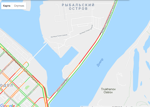 Мосты Киева парализовали пробки: опубликована карта