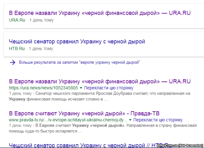 "Україна - чорна діра": РосЗМІ перебрехали слова чеського сенатора