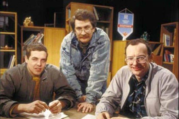 Олександр Любімов, Владислав Лістьєв і Дмитро Захаров - перші ведучі програми "Взгляд"