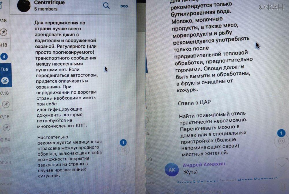 У мережу злили переписку загиблої в ЦАР знімальної групи Росії: всі фото