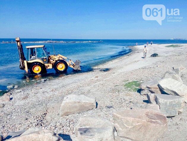 Бердянские пляжи снова покрылись водорослями