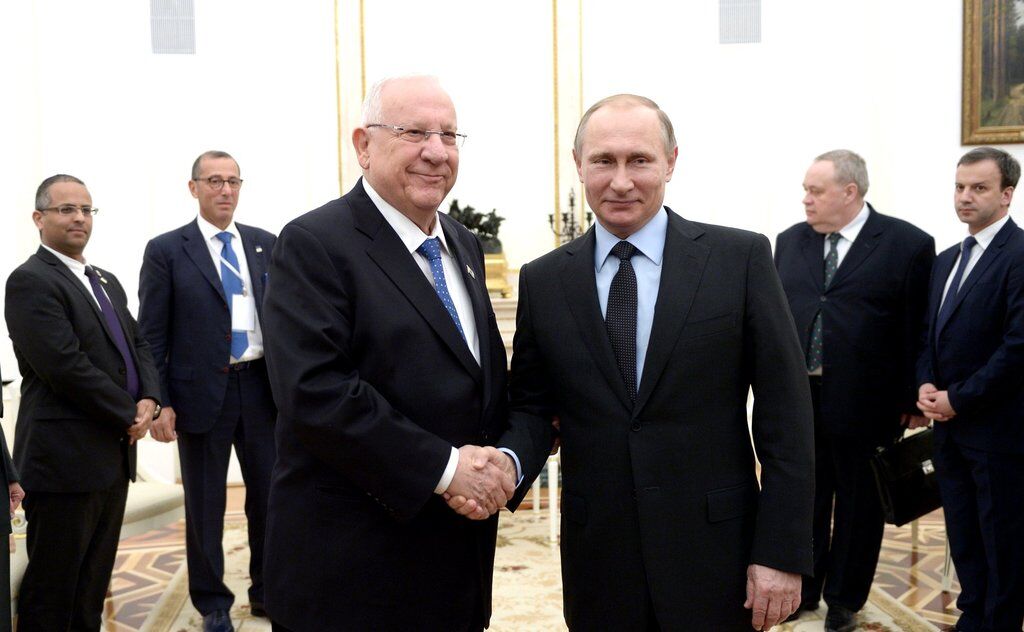Президенти Ізраїлю і Росії Реувен Рівлін і Володимир Путін
