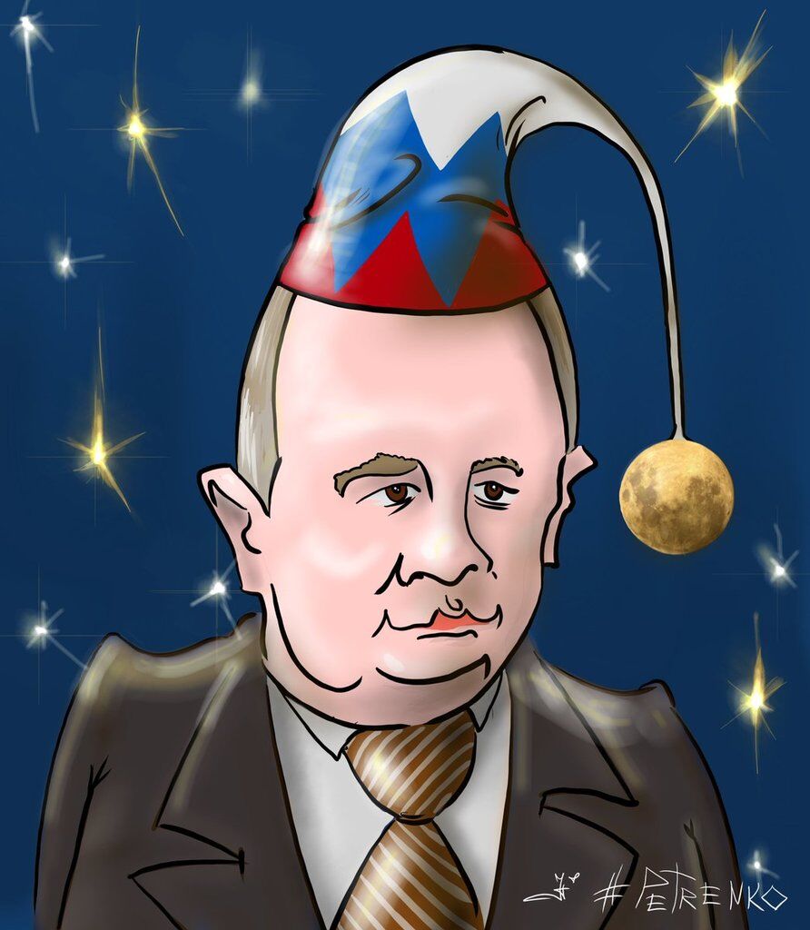 ''Незнайка на Луне'': комичные амбиции Путина высмеяли в карикатуре