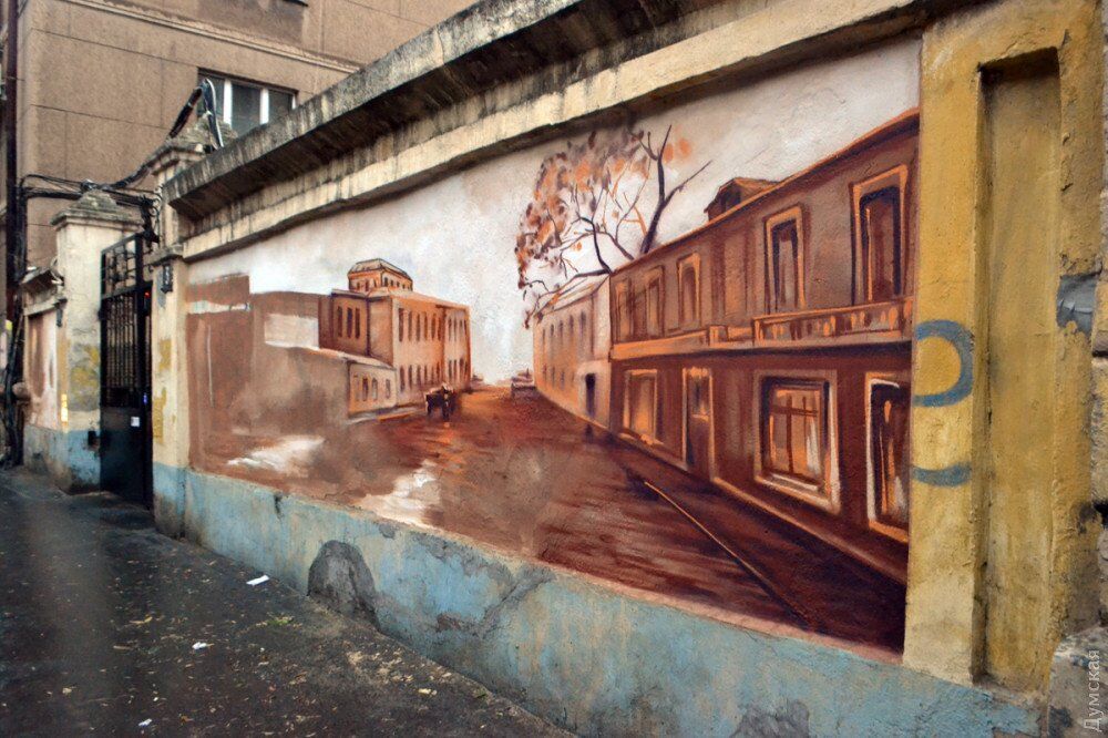 В Одессе создают еще один мурал: фото стрит-арта