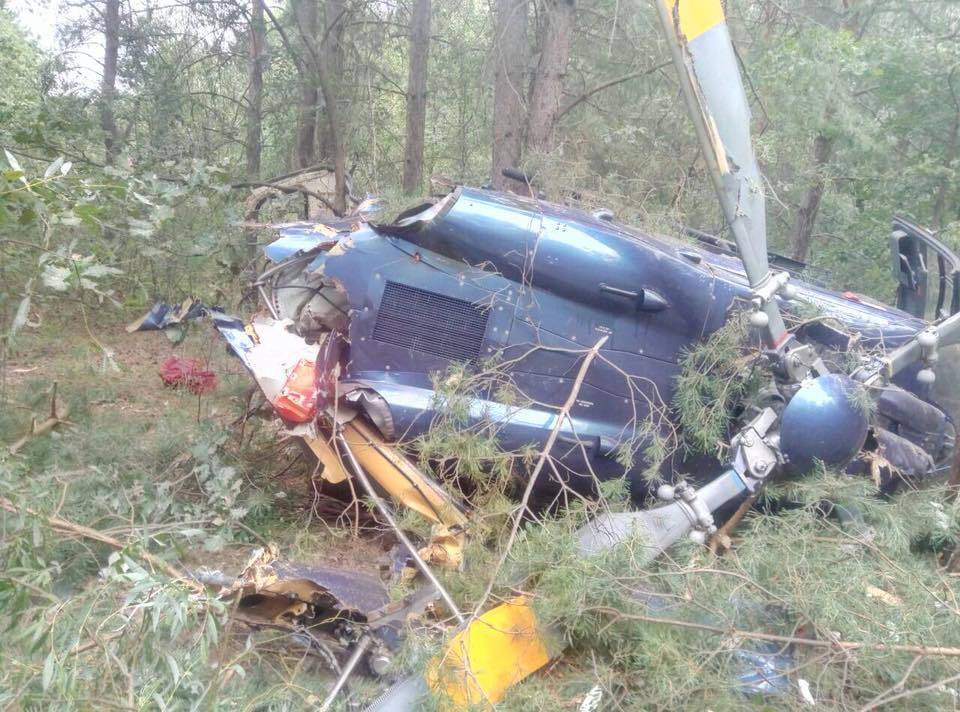 Крушение вертолета в Киеве: момент падения попал на видео