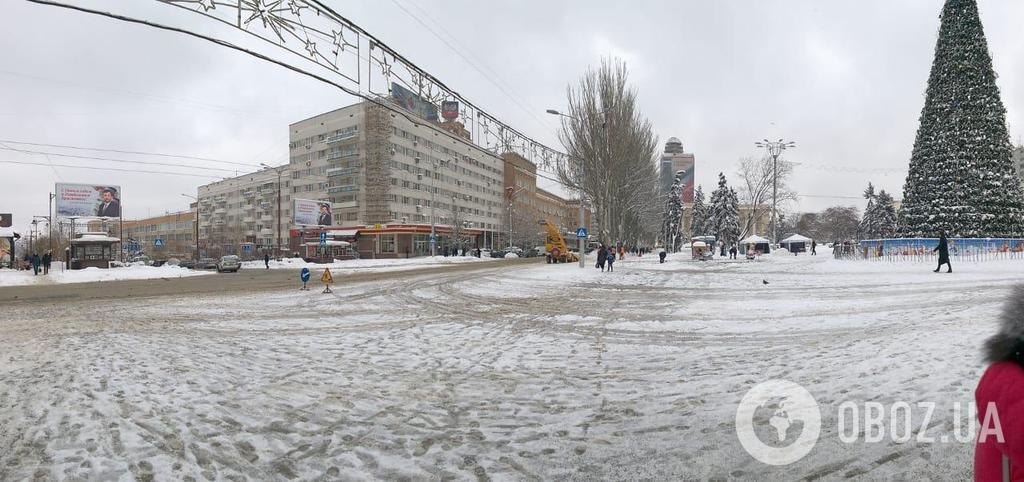 Фото Донецка: снег напал неожиданно