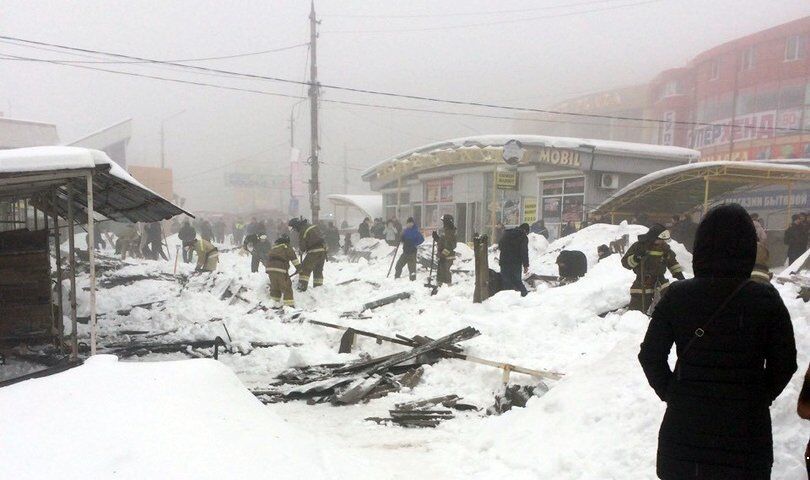 Обвалення торговельного ряду в Макіївці