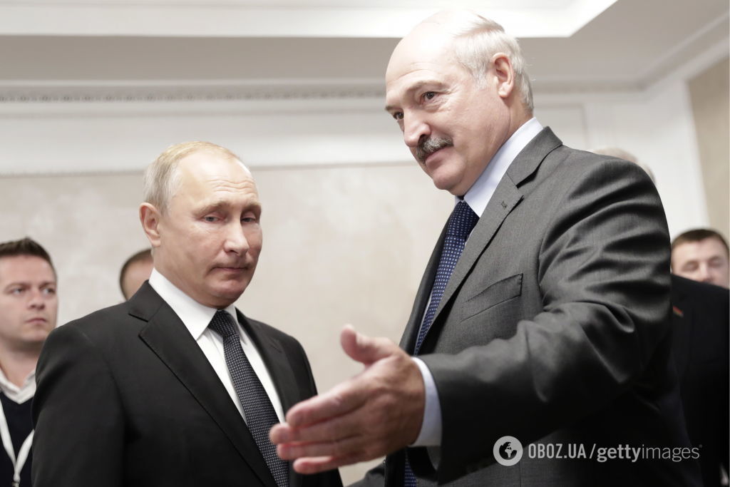 Президент РФ Володимир Путін і президент Білорусі Олександр Лукашенко