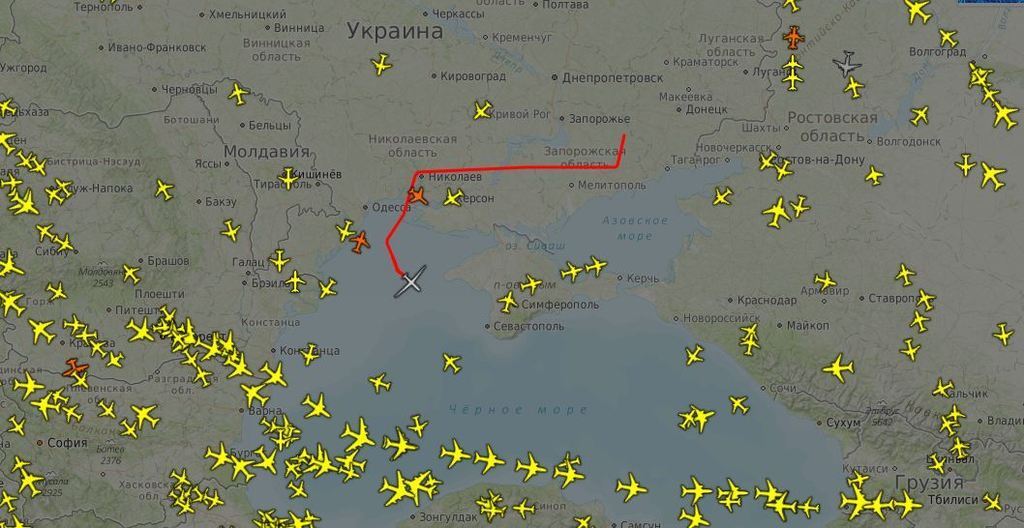 Дрон вблизи оккупированного Крыма