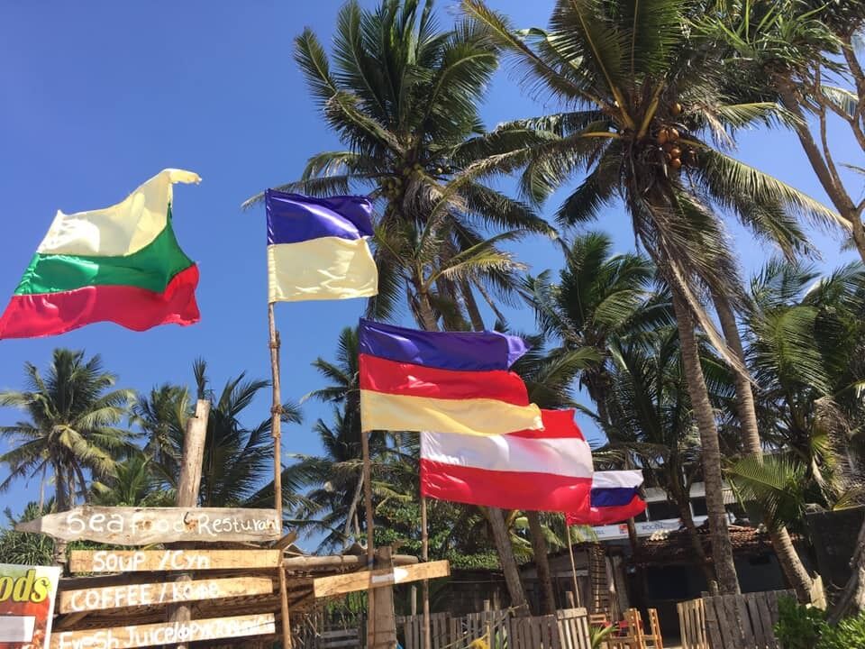 Флаг Украины на Шри-Ланке
