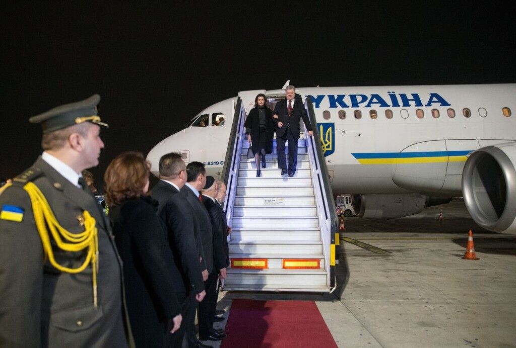Президент прибывает в Израиль