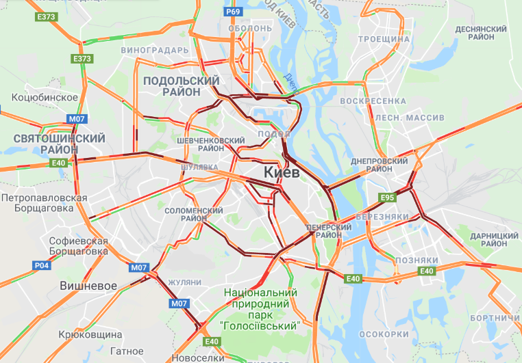 ''На дорогах транспортний колапс'': Київ і область звільнилися від заторів