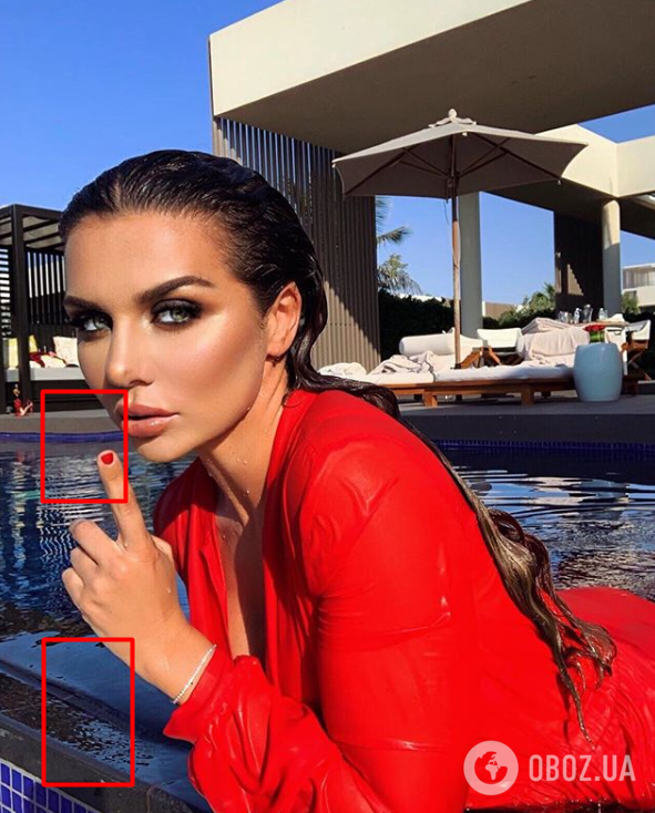 Неудачный фотошоп на снимке Седоковой