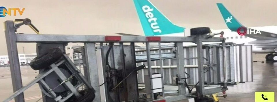 У турецькому аеропорту пройшов потужний смерч: 12 постраждалих
