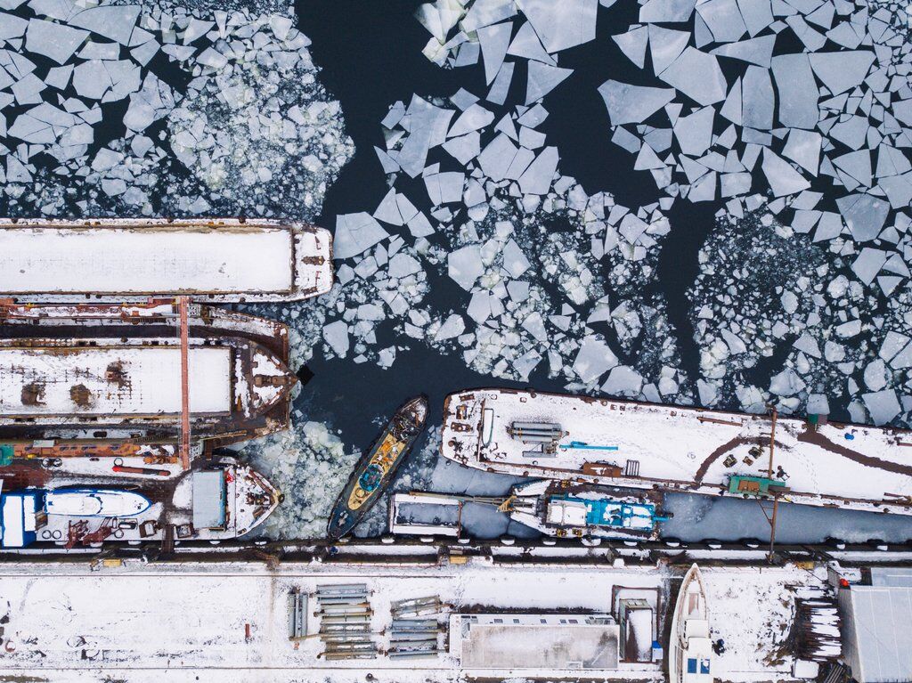Киевский порт с высоты птичего полета: невероятное фото