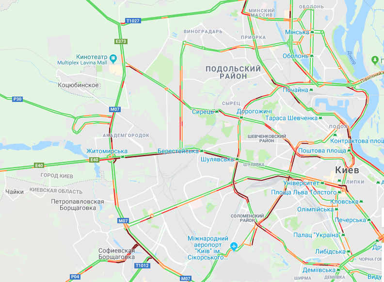 Пробки в Киеве
