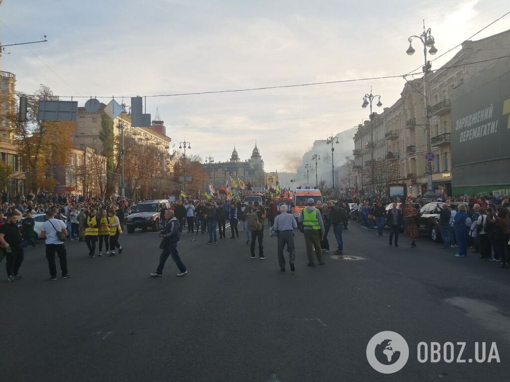 Марш на День Защитника в Киеве