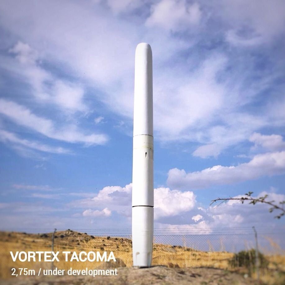 Прототип генератора Vortex Tacoma висотою 2,75 метра
