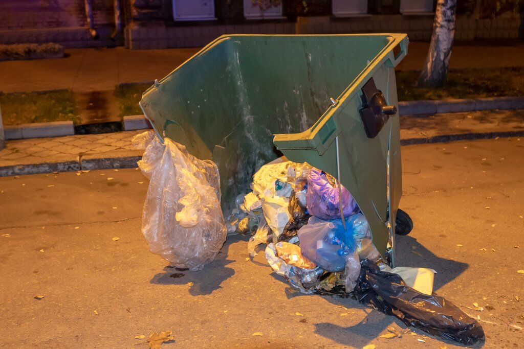 Влетів у смітник і перекинувся: в Дніпрі сталася "брудна" ДТП. Відео