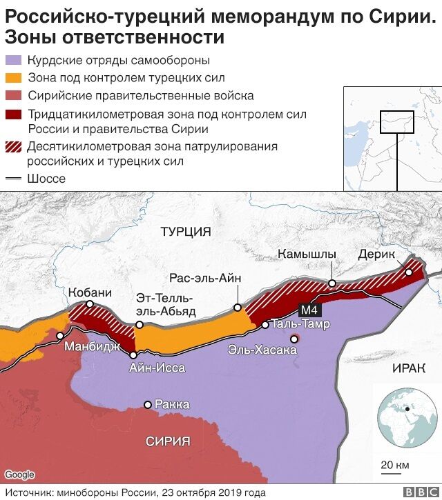 Путин и Эрдоган договорились о совместном российско-турецком патрулировании на границе Сирии