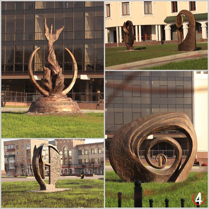 Часть скульптур у Острожской академии