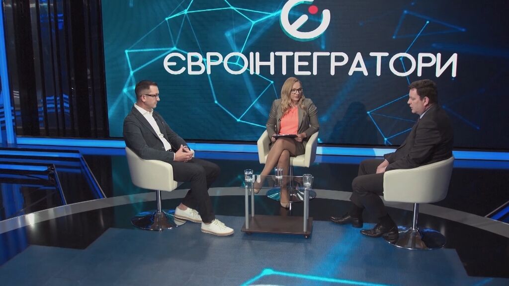 Игорь Уманский и Юрис Пойканс в эфире программы "Евроинтеграторы"