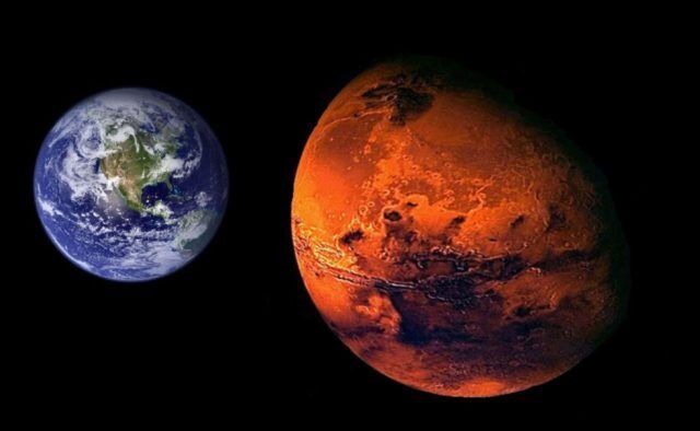 Земля і Марс