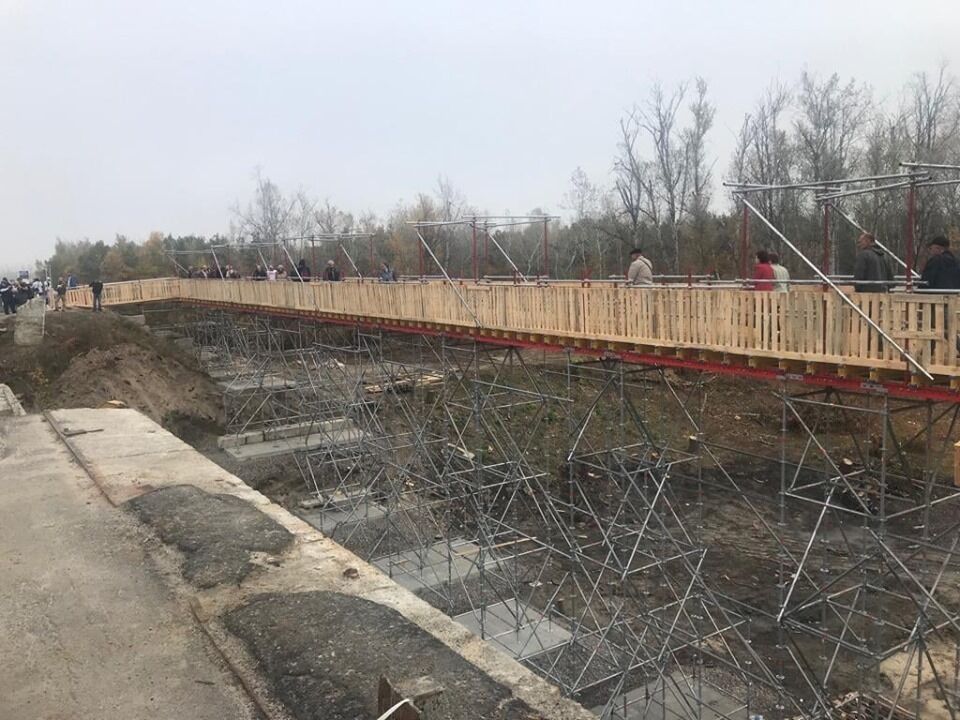 Восстановление моста в Станице-Луганской