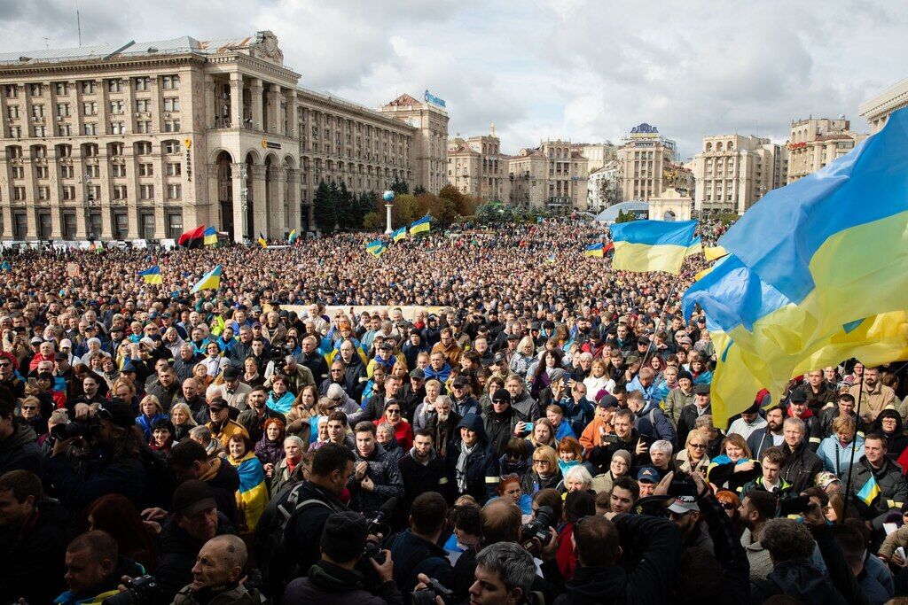 Протесты против "формулы Штайнмайера" в Киеве