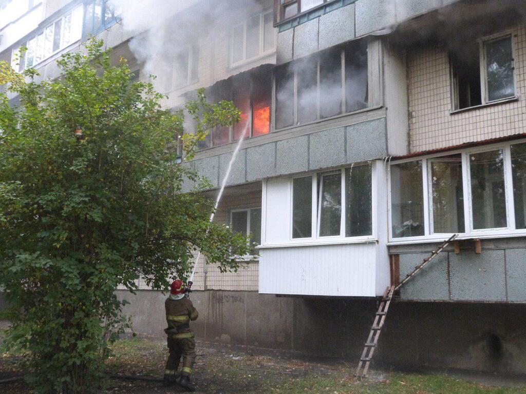 В Киеве горела квартира