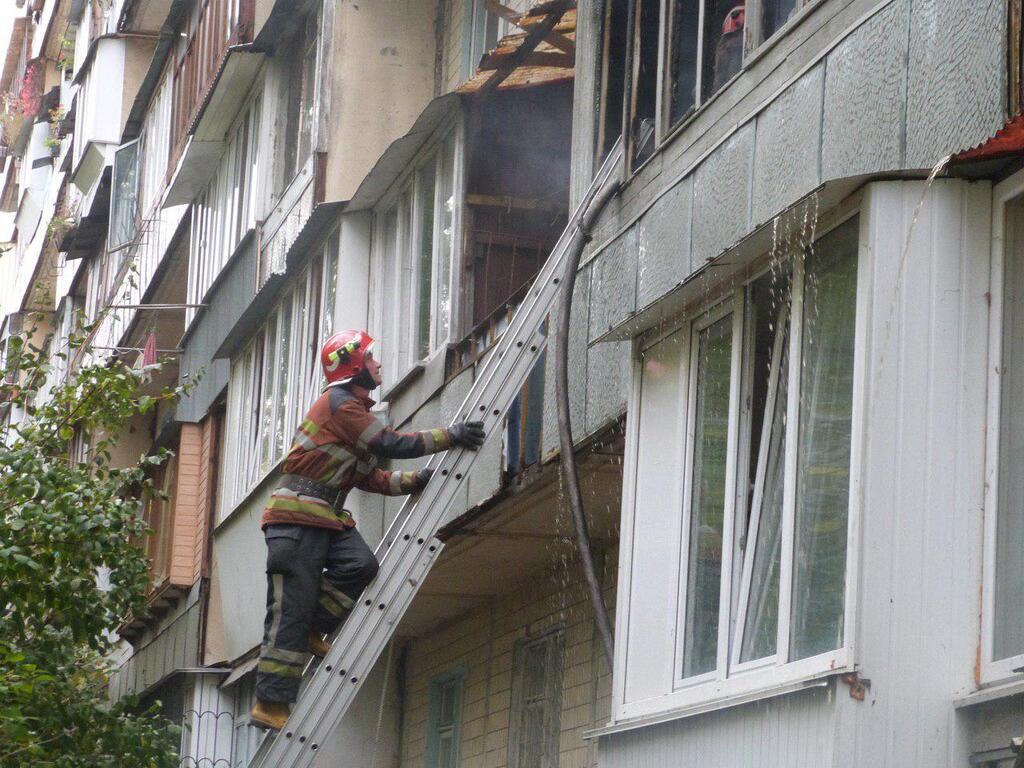 В Киеве горела квартира