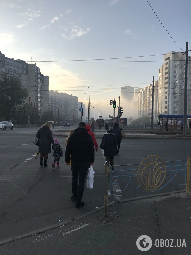 В пятницу, 1 ноября, Киев накрыл густой туман