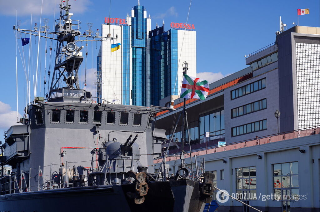 Военный корабль НАТО в Одессе